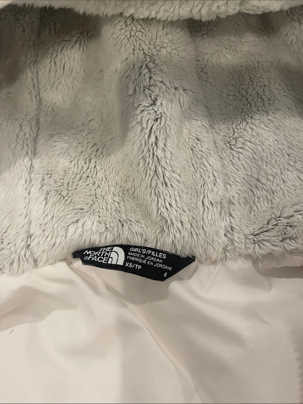 The North Face Kids Cream Hooded Puffer & Fleece Jacket